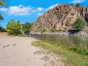 Rocky Mountains and River Frontage